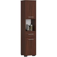 Badezimmer-Hochschrank schränke | badezimmer kommode |2D1SZ1WN, B30 x H140 x T30 cm, Gewicht 25 kg | 2 Ablagen mit Türen (je oben und unten) | 1 von AKORD