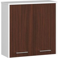 Badezimmerschrank, an der Wand hängen, 60 cm, W60, Ende, Matte, Weiß / Wenge 2 Regale 1 Schubladen 2 Türen1 von AKORD