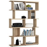 Bücherregal AKORD FIX modernes Design Sonoma-Eiche 120 cm 10 Ebenen B120 x H177 x T28,4 cm von AKORD