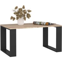 Couchtisch nox Sonoma Eiche 92 cm mit schwarzem Fußrahmen B92xH53xT45 cm von AKORD