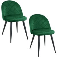 Esszimmerstühle mit Samt 2er Set AKORD SJ.077 Gepolsterter Gesteppter Stuhl aus Velours in Flaschengrün Esszimmerstühle mit Samt 2er Set AKORD SJ.077 Gepolsterter Gesteppter Stuhl aus Velours in Flaschengrün von AKORD