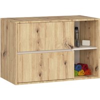 Hängender Waschbeckenunterschrank VAMI für Waschbecken Artisan Eiche, Kaschmir 90 cm 2 Schubladen B90xH60xT45,5 cm von AKORD