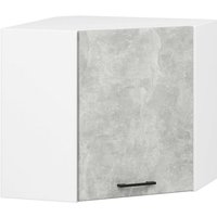 Hängeschrank für die Ecke Küche Akord oliwia modular W60 Weiß 60 cm Tür 2 Ebenen Front Beton B60 x H58 x T30 cm von AKORD