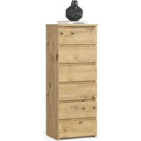 Kommode AKORD CL6 Eiche Artisan 40 cm 6 Schubladen B40 x H109 x T35 cm Kommode AKORD CL6 Eiche Artisan 40 cm 6 Schubladen B40 x H109 x T35 cm von AKORD