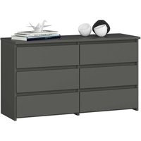 Kommode Akord CL100 Graphitgrau 100 cm 6 Schubladen B100 x H57 x T35 cm Kommode Akord CL100 Graphitgrau 100 cm 6 Schubladen B100 x H57 x T35 cm von AKORD