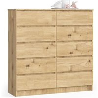 Kommode Akord K120 Eiche Artisan 120 cm 10 Schubladen B120 x H121 x T40 cm Kommode Akord K120 Eiche Artisan 120 cm 10 Schubladen B120 x H121 x T40 cm von AKORD