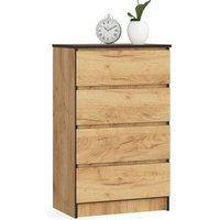 Kommode Akord K60 Eiche Craft 60 cm 4 Schubladen B60 x H99 x T40 cm Kommode Akord K60 Eiche Craft 60 cm 4 Schubladen B60 x H99 x T40 cm von AKORD