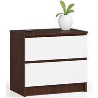 Kommode K60 mit 2 Schubladen | für das Wohnzimmer Schlafzimmer Schrank Büro Arbeitszimmer | Modernes Funktionales Design | B60 x H55 x T40 cm, von AKORD