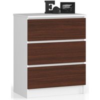 Akord - Kommode K60 mit 3 Schubladen | für das Wohnzimmer Schlafzimmer Schrank Büro Arbeitszimmer | Modernes Funktionales Design | B60 x H77 x T40 von AKORD
