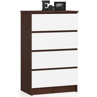 Akord - Kommode mit 4 Schubladen Beistellschrank Highboardmodernes Sideboard für Wohnzimmer Esszimmer Schlafzimmer Flur Badezimmer 60x99x40cmWenge / von AKORD