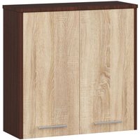 Abamihome - Hängender Badezimmerschrank akord fin Wenge 60 cm 2 Türen 2 Ebenen Front Sonoma-Eiche B60 x H60 x T22,5 cm Abamihome - Hängender Badezimmerschrank akord fin Wenge 60 cm 2 Türen 2 Ebenen Front Sonoma-Eiche B60 x H60 x T22,5 cm von ABAMIHOME