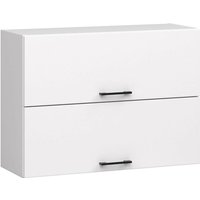 Küchenschrank, Küchenschrank, an der Wand hängen, 80 cm, modulares Oliwia, Weiß / Weiß 2 Regale 2 Türen1 von AKORD