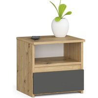 Nachttisch AKORD CL1 in der Farbe Eiche Artisan Schublade Front Graphitgrau B40 x H40 x T35 cm Nachttisch AKORD CL1 in der Farbe Eiche Artisan Schublade Front Graphitgrau B40 x H40 x T35 cm von AKORD
