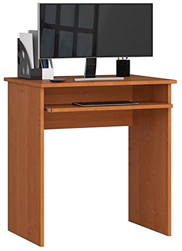 PC-Schreibtisch Star mit Tastaturablage | Office Desk | Computertisch | Bürotisch mit Tastaturablage | 2 Schubladen und 2 Türablagen, B68 x H74 x T51 cm, 20kg | Erle von AKORD