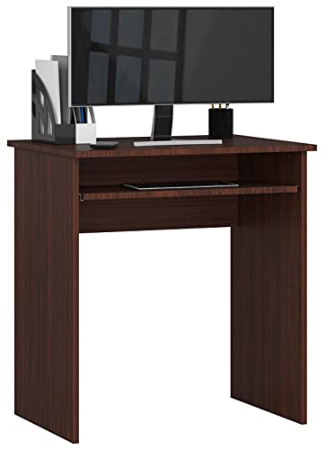 PC-Schreibtisch Star mit Tastaturablage | Office Desk | Computertisch | Bürotisch mit Tastaturablage | 2 Schubladen und 2 Türablagen, B68 x H74 x T51 cm, 20kg | Wenge von AKORD