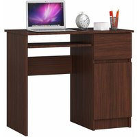 Akord - Piksel Schreibtisch Klein mit Schubladen | Office Desk | Computertisch | Bürotisch mit Tastaturablage | Schublade und Fach mit Tür | Holz von AKORD