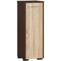 Stehender Badezimmerschrank AKORD FIN Wenge 30 cm Tür 2 Ebenen Front Sonoma-Eiche B30 x H82 x T30 cm von AKORD