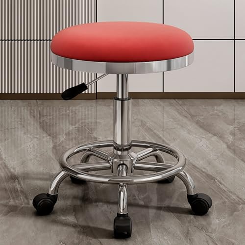AKPHBKFG Ergonomischer Rollhocker, höhenverstellbarer Drehhocker, Drehstuhl mit Hebevorrichtung, Maniküre- und Friseurdrehstuhl, Computerstuhl E von AKPHBKFG