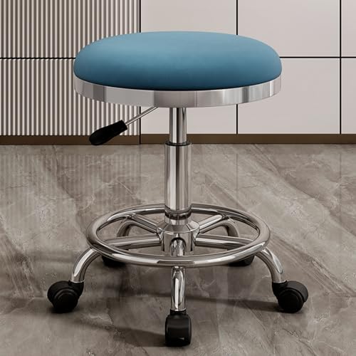 AKPHBKFG Ergonomischer Rollhocker, höhenverstellbarer Drehhocker, Drehstuhl mit Hebevorrichtung, Maniküre- und Friseurdrehstuhl, Computerstuhl H von AKPHBKFG