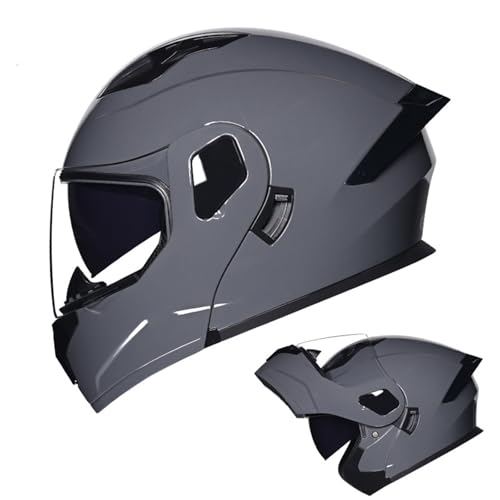 AKPHBKFG Klapphelm für Motorradfahrer mit Doppelvisier, Integralhelm mit integriertem Visier, ECE-Zulassung, für Erwachsene C,XL=59-60CM AKPHBKFG Klapphelm für Motorradfahrer mit Doppelvisier, Integralhelm mit integriertem Visier, ECE-Zulassung, für Erwachsene C,XL=59-60CM von AKPHBKFG