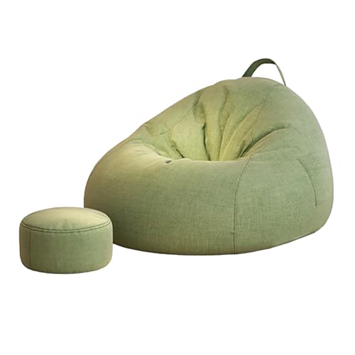 AKPHBKFG Sitzsack-Stuhl Sitzsack-Lazy-Sofa mit Fußhocker Sitzsack-Stuhl für Erwachsene Fußhocker Bequemes Lazy-Bodensofa, Einzelsofa, Geeignet für Schlafzimmer, Büro, Einzel B,100 * 120 * 30cm von AKPHBKFG