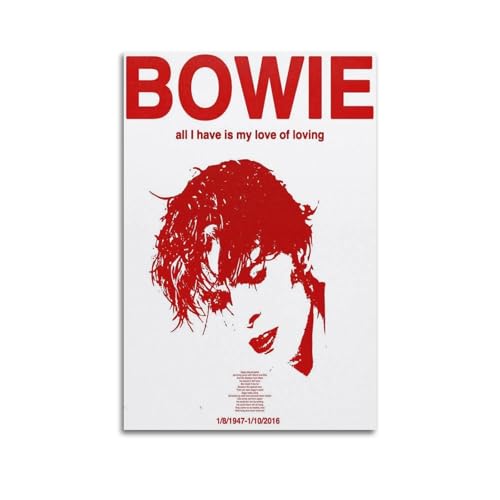 AKRHARWB Bowie-Poster, Wandkunst, Vintage, elegantes Poster, dekoratives Gemälde für Wohnzimmer, Schlafzimmer, ästhetisches Poster, 30 x 45 cm, ungerahmter Stil AKRHARWB Bowie-Poster, Wandkunst, Vintage, elegantes Poster, dekoratives Gemälde für Wohnzimmer, Schlafzimmer, ästhetisches Poster, 30 x 45 cm, ungerahmter Stil von AKRHARWB