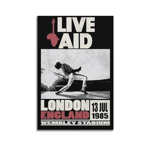 AKRHARWB Live Aid Poster, Wandkunst, Vintage, elegantes Poster, dekoratives Gemälde für Wohnzimmer, Schlafzimmer, ästhetisches Poster, 20 x 30 cm, ungerahmter Stil AKRHARWB Live Aid Poster, Wandkunst, Vintage, elegantes Poster, dekoratives Gemälde für Wohnzimmer, Schlafzimmer, ästhetisches Poster, 20 x 30 cm, ungerahmter Stil von AKRHARWB