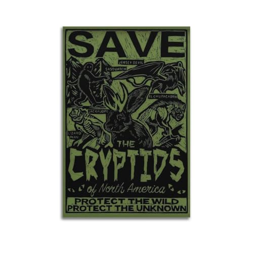 AKRHARWB Save Cryptids Poster, Wandkunst, Vintage, elegantes Poster, dekoratives Gemälde für Wohnzimmer, Schlafzimmer, ästhetisches Poster, 30 x 45 cm, ungerahmter Stil AKRHARWB Save Cryptids Poster, Wandkunst, Vintage, elegantes Poster, dekoratives Gemälde für Wohnzimmer, Schlafzimmer, ästhetisches Poster, 30 x 45 cm, ungerahmter Stil von AKRHARWB