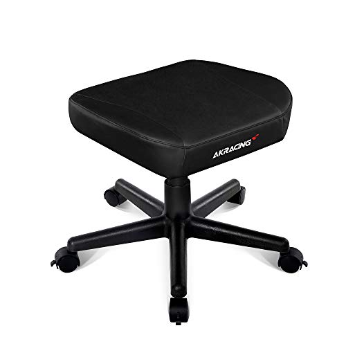 AKRACING Chair Hocker,Fußauflage/Kunstleder, Schwarz/Schwarz, 5 Jahre Herstellergarantie AK-Stool-BK Normal von AKRacing