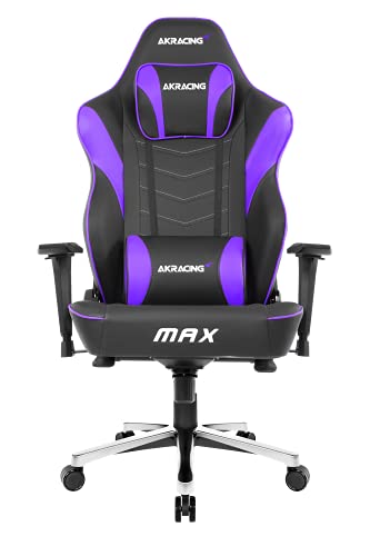 AKRacing Chair Master Max Gaming Stuhl, PU-Kunstleder, Schwarz/Indigo, 5 Jahre Herstellergarantie von AKRacing