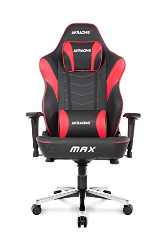 AKRacing Chair Master Max Gaming Stuhl, PU-Kunstleder, Schwarz/Rot, 5 Jahre Herstellergarantie von AKRacing