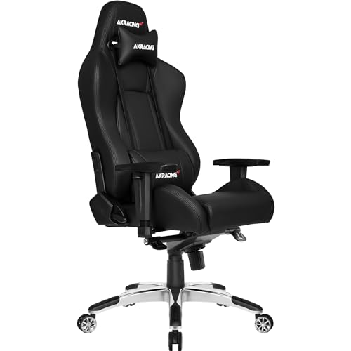 AKRacing Chair Master Premium Gaming Stuhl, PU-Kunstleder, Schwarz/Schwarz, 5 Jahre Herstellergarantie von AKRacing