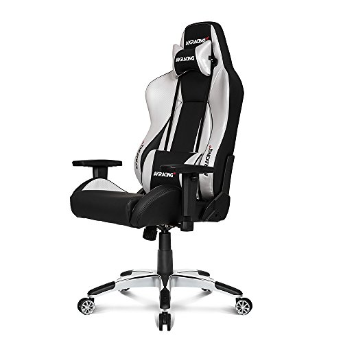 AKRacing Chair Master Premium Gaming Stuhl, PU-Kunstleder, Schwarz/Silber, 5 Jahre Herstellergarantie von AKRacing