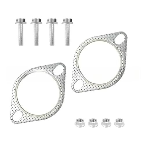 Reparaturdichtung 2Pcs 76mm Auto Auspuff Downpipe Dichtung Flansch Metall Multi Layer Verstärkt Automobil Zubehör von AKSDYIR