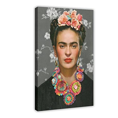 Frida Kahlo 28 Leinwandposter, Wandkunst, Dekor, Bild, Gemälde für Wohnzimmer, Schlafzimmer, Dekoration, Rahmenstil, 40 x 60 cm von AKSEKA