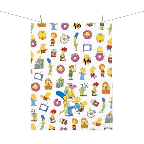 AKTAP Simps-n Springfield Charaktere inspiriertes Handtuch Simps-n Cartoon-TV-Show, Geschenke für Fans, Homer Simps-n Handtuch (Handtuch, Simps-n Towel-HT) von AKTAP