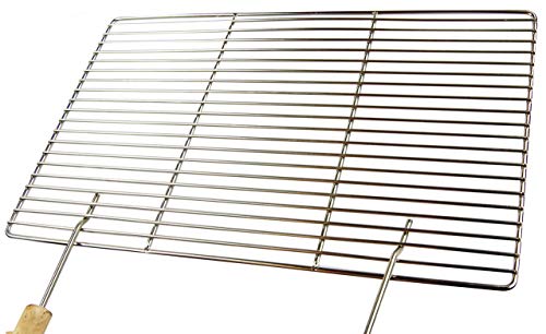 AKTIONA Edelstahl Grillrost 54 x 34 cm + 2 Griffe (nur 10 mm Stababstand) Stäbe Ø 4mm für Buschbeck Grill von AKTIONA