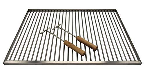 AKTIONA zerlegbarer Grillrost Edelstahl 60,5 x 44,5 passend für Weber Spirit 310 320 330 Grill Gasgrill (60,5 x 44,5 cm + 2 abnehmbare Griffe) bis Modell 2024 von AKTIONA