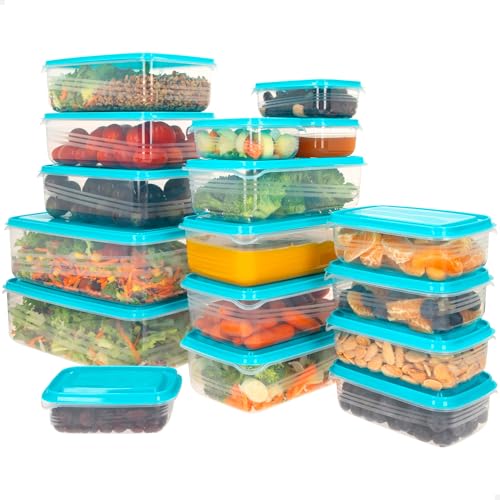 AKTIVE 16557 Max Home Pack mit 17 Kunststoffbehältern, Fassungsvermögen von 0,2 l bis 2,5 l, BPA-freier Kunststoff, stapelbares Design, geeignet für Mikrowelle, Gefrierschrank und Spülmaschine, zum AKTIVE 16557 Max Home Pack mit 17 Kunststoffbehältern, Fassungsvermögen von 0,2 l bis 2,5 l, BPA-freier Kunststoff, stapelbares Design, geeignet für Mikrowelle, Gefrierschrank und Spülmaschine, zum von AKTIVE