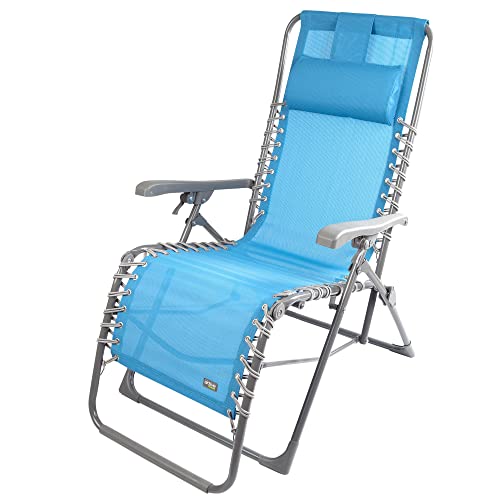 AKTIVE 61079 strandstuhl klappstuhl, Metall Textilene, blau von AKTIVE