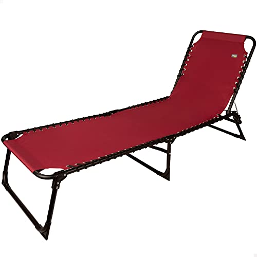 AKTIVE 61088 - Gartenliege für den Außenbereich, mehrere Positionen, zusammenklappbar, Maße 59 x 190 x 30, für 1 Person, max. 120 kg, Hängematten für den Garten von AKTIVE