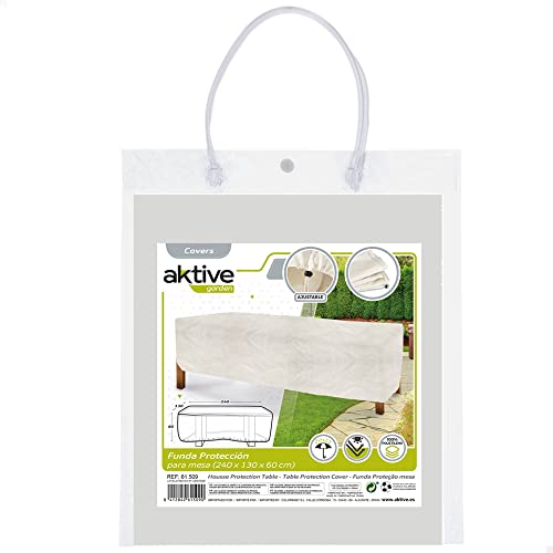 AKTIVE 61509 - wasserdichte Abdeckung für Gartentisch, 240 x 130 x 60 cm von AKTIVE