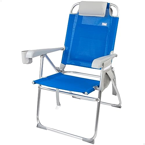 AKTIVE 62631 Strandstuhl, zusammenklappbar, sehr robust, tragbarer Klappstuhl, 47 x 63 x 99 cm, inkl. Kissen, Gittertasche und Seitentasche, Strandstühle AKTIVE 62631 Strandstuhl, zusammenklappbar, sehr robust, tragbarer Klappstuhl, 47 x 63 x 99 cm, inkl. Kissen, Gittertasche und Seitentasche, Strandstühle von AKTIVE