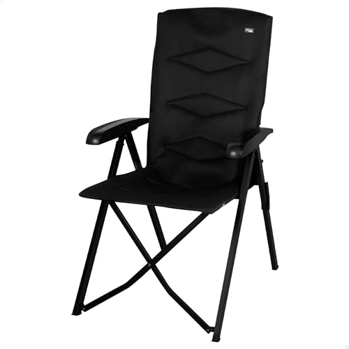 AKTIVE Gepolsterter Klappstuhl, Schwarz, 49x76x109 cm, 5 Positionen, Tragkraft 110 kg, Rutschfeste Stopper, Aluminiumrahmen, Polyestergewebe, Klappstühle, Inkl. Tragetasche (63058) AKTIVE Gepolsterter Klappstuhl, Schwarz, 49x76x109 cm, 5 Positionen, Tragkraft 110 kg, Rutschfeste Stopper, Aluminiumrahmen, Polyestergewebe, Klappstühle, Inkl. Tragetasche (63058) von AKTIVE