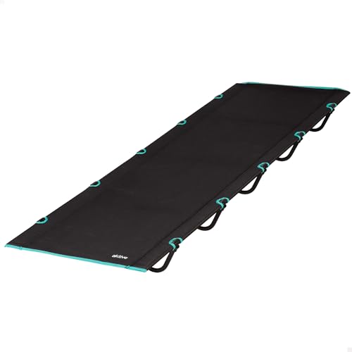 AKTIVE 63128 Camping-Klappbett, schwarz, 194 x 65,5 x 14 cm, Tragetasche, belastbar bis 100 kg, einfach zu montieren, zu verstauen und zu transportieren, optimal als Beistellbett beim Camping AKTIVE 63128 Camping-Klappbett, schwarz, 194 x 65,5 x 14 cm, Tragetasche, belastbar bis 100 kg, einfach zu montieren, zu verstauen und zu transportieren, optimal als Beistellbett beim Camping von AKTIVE