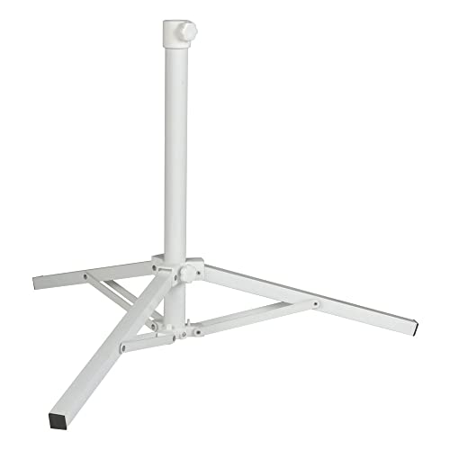 AKTIVE 53760 Sonnenschirmständer mit 3 klappbaren Beinen, 79 x 69 x 57 cm, weiß von AKTIVE