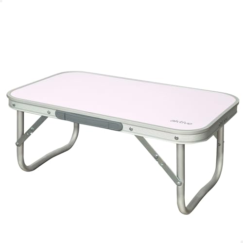 Aktive 52869 - Klappbarer Strandtisch, Couchtisch, Strandtisch, 56 x 34 x 24 cm, Farbe Rosa, Gestell aus Aluminium, Holzplatte, Klapptisch, Campingtisch Aktive 52869 - Klappbarer Strandtisch, Couchtisch, Strandtisch, 56 x 34 x 24 cm, Farbe Rosa, Gestell aus Aluminium, Holzplatte, Klapptisch, Campingtisch von AKTIVE
