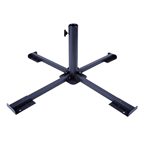 Aktive 53991 Klappbarer Metallständer, 86 x 86 x 34 cm, Rohrdurchmesser 38 und 48 mm, Schwarz von Aktive