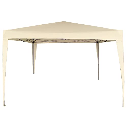 AKTIVE 62188 Faltpavillon 300 x 300 x 240 cm, Polyester, cremefarben von AKTIVE