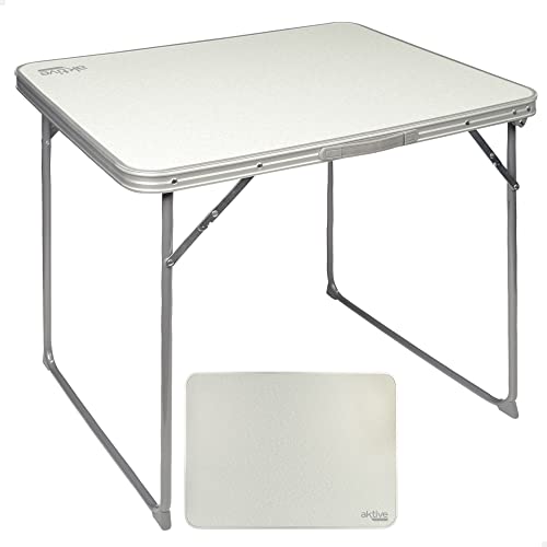 Aktive Klapptisch für Camping/Sport 80 x 60 x 70 cm Weiß von AKTIVE